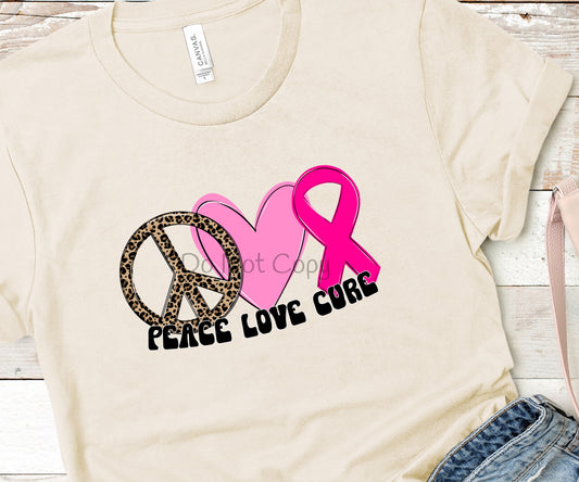 Peace love cure pink-DTF