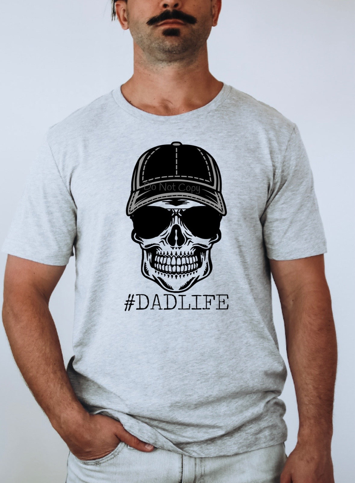 Dadlife skull with cap- DTF