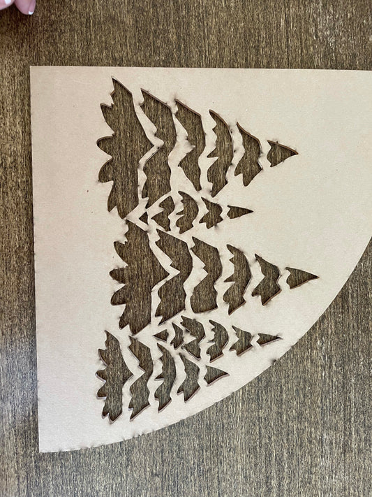 Multiple trees Sleeve Stencil
