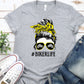 Messy bun biker life yellow bandana-DTF