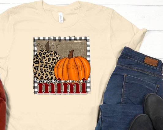 My favorite pumpkins call me Mimi leopard pumpkin frame-DTF