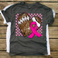 Football heart breast cancer ribbon-DTF