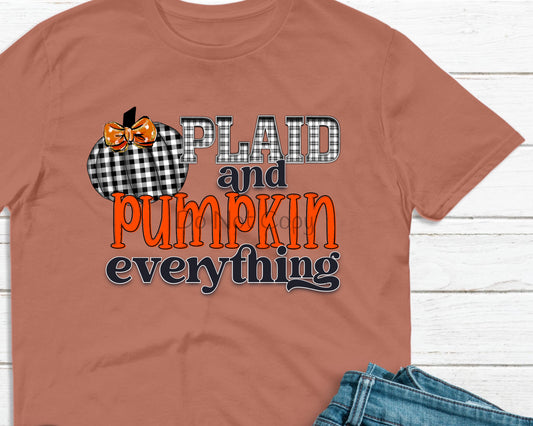 Plaid and pumpkin everything -DTF