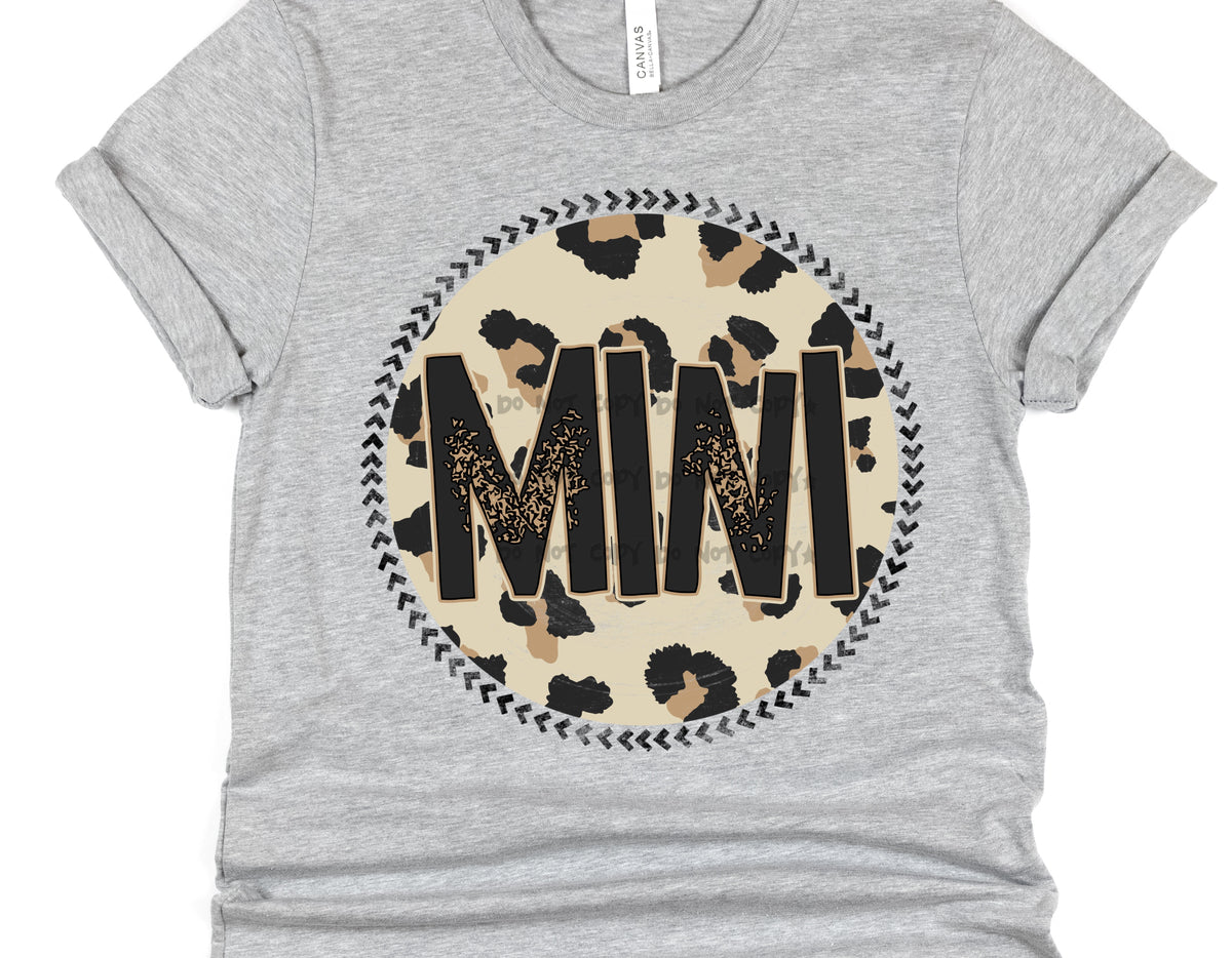 Mini leopard circle- DTF