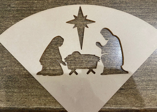 Manger scene Sleeve stencil