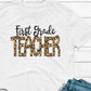 First grade teacher leopard-DTF