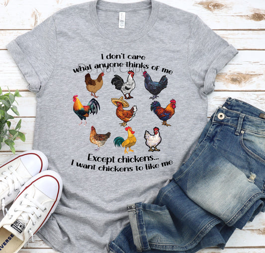 I don’t care what anyone thinks of me chickens-DTF