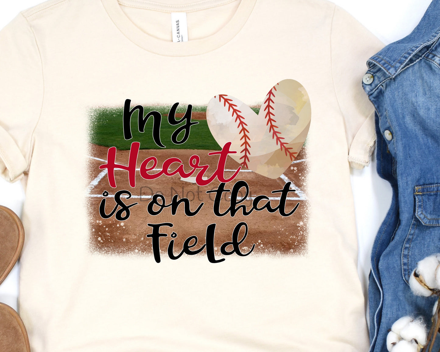 My heart is on field baseball-DTF