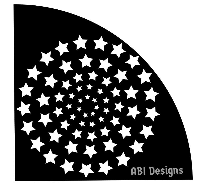 Stars in a circle stencil Sleeve