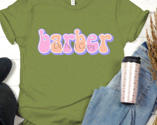 Retro occupation Barber-DTF