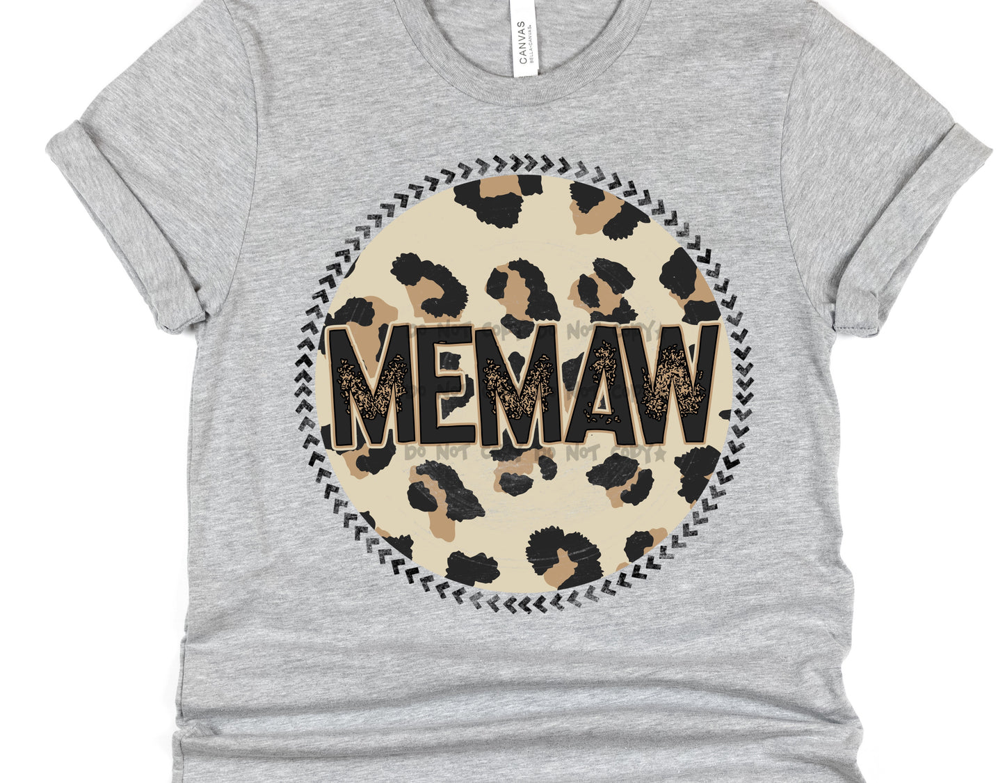Memaw leopard circle- DTF