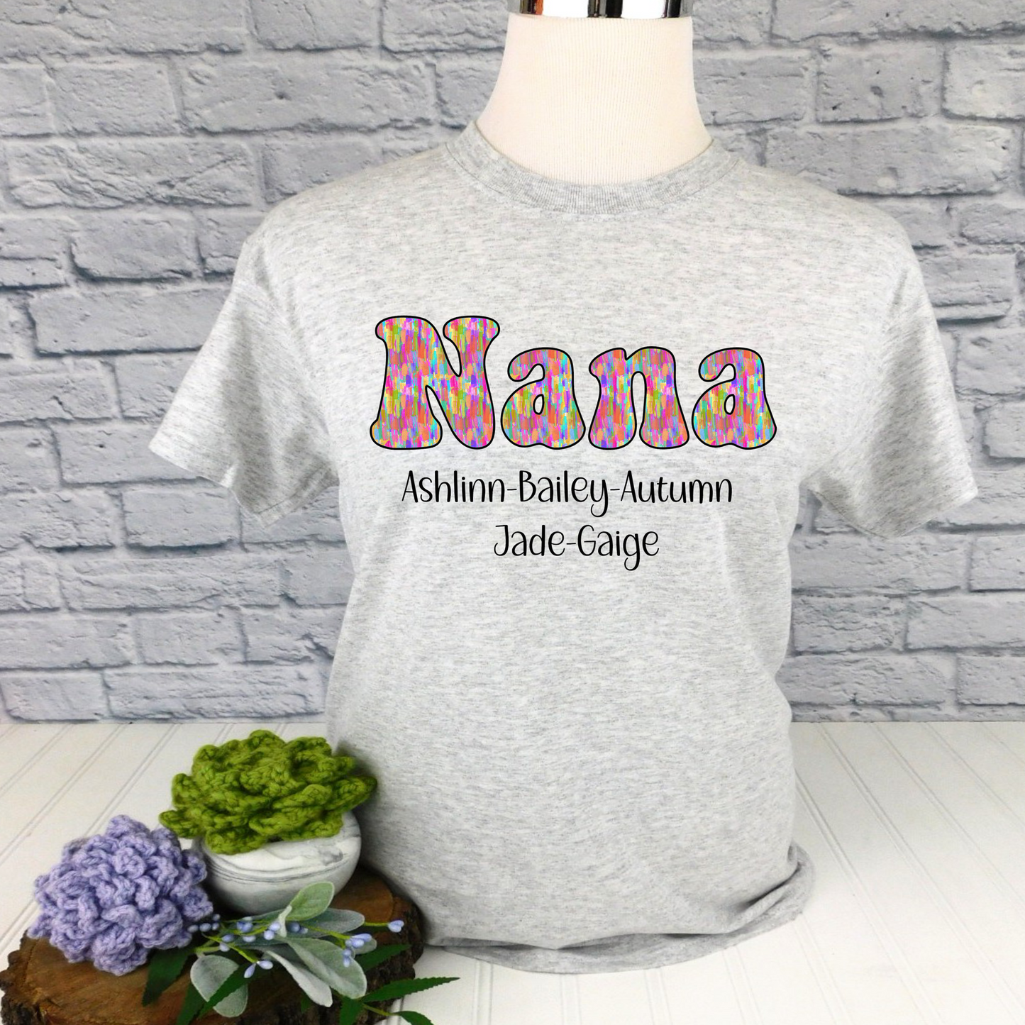 Custom Floral and Watercolor names- great for Mother’s Day - DTF