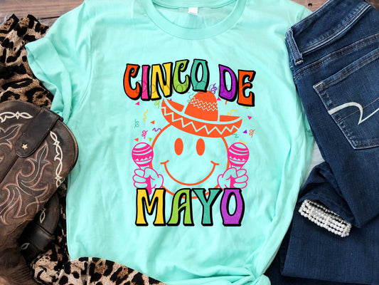 Cinco de Mayo Smiley face-DTF