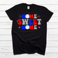 Home sweet home with patriotic smileys -DTF
