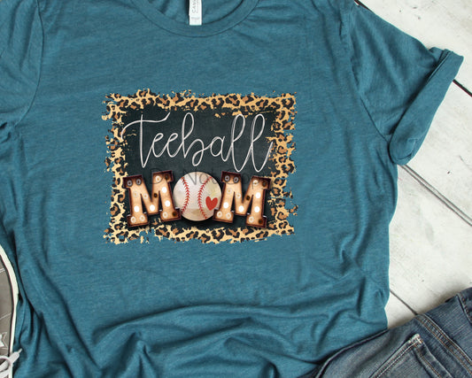 Teeball mom leopard -DTF