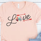 Love hearts in heart arrows-DTF