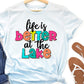 Life is better at the lake leopard back of letters-DTF
