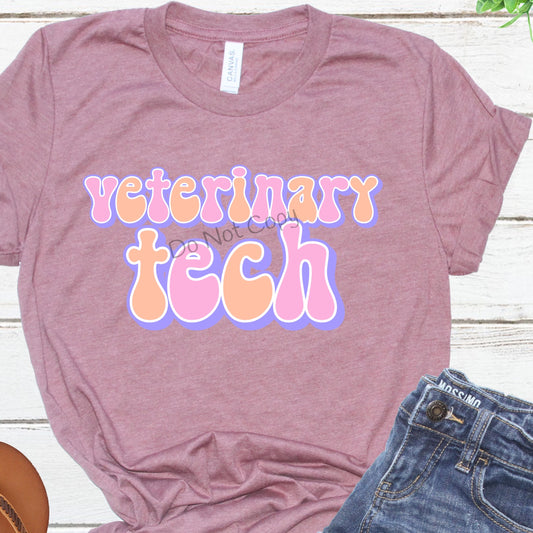 Retro occupation veterinary tech-DTF