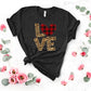Love stacked  leopard plaid heart-DTF