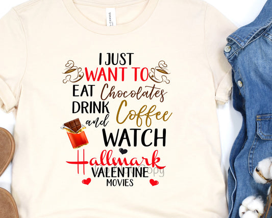 Eat chocolates drink coffee watch-DTF