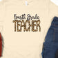 Fourth grade teacher leopard-DTF