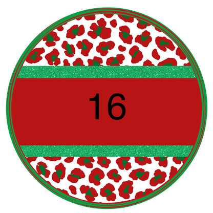 Multi colored leopard circle custom-DTF