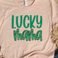 Lucky mama green gold stripe-DTF