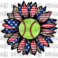 Softball flower-DTF