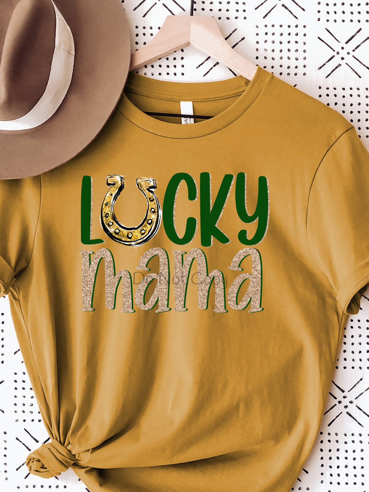 Lucky u horseshoe mama tan-DTF