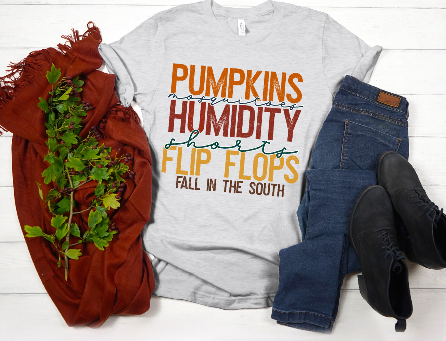 Pumpkins humidity flip flops- fall in the south-DTF