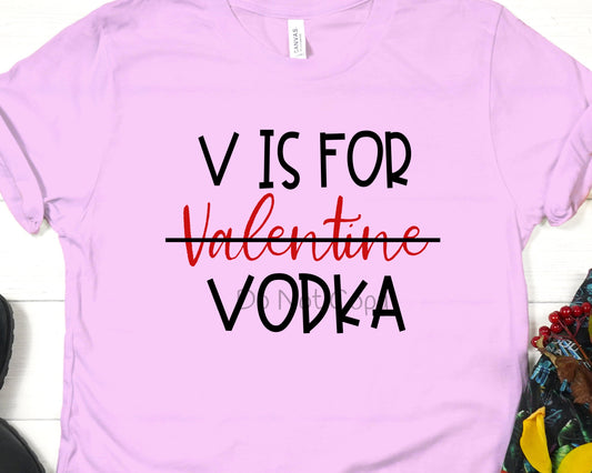 V is for vodka-Screen Print