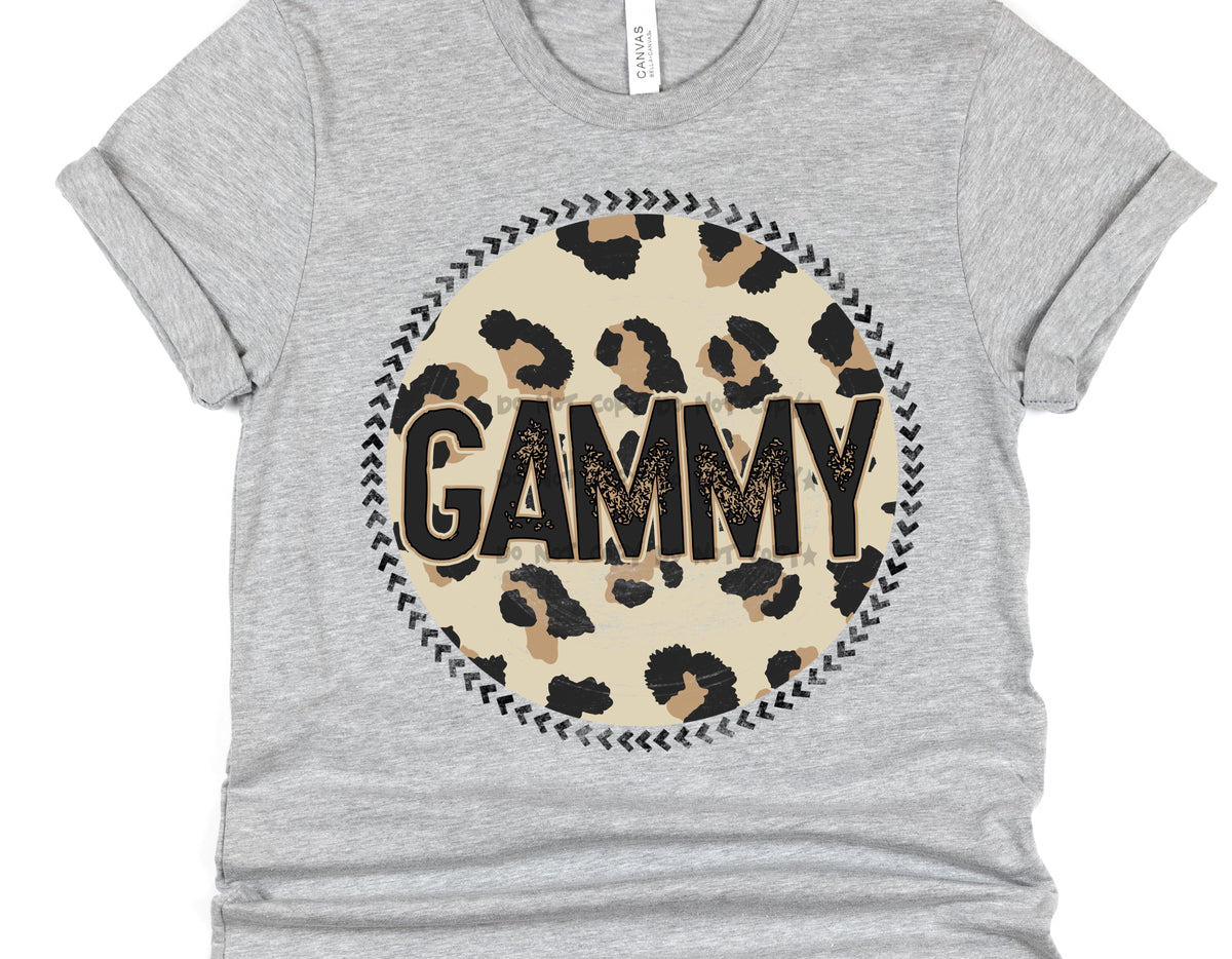 Gammy Leopard circle- DTF