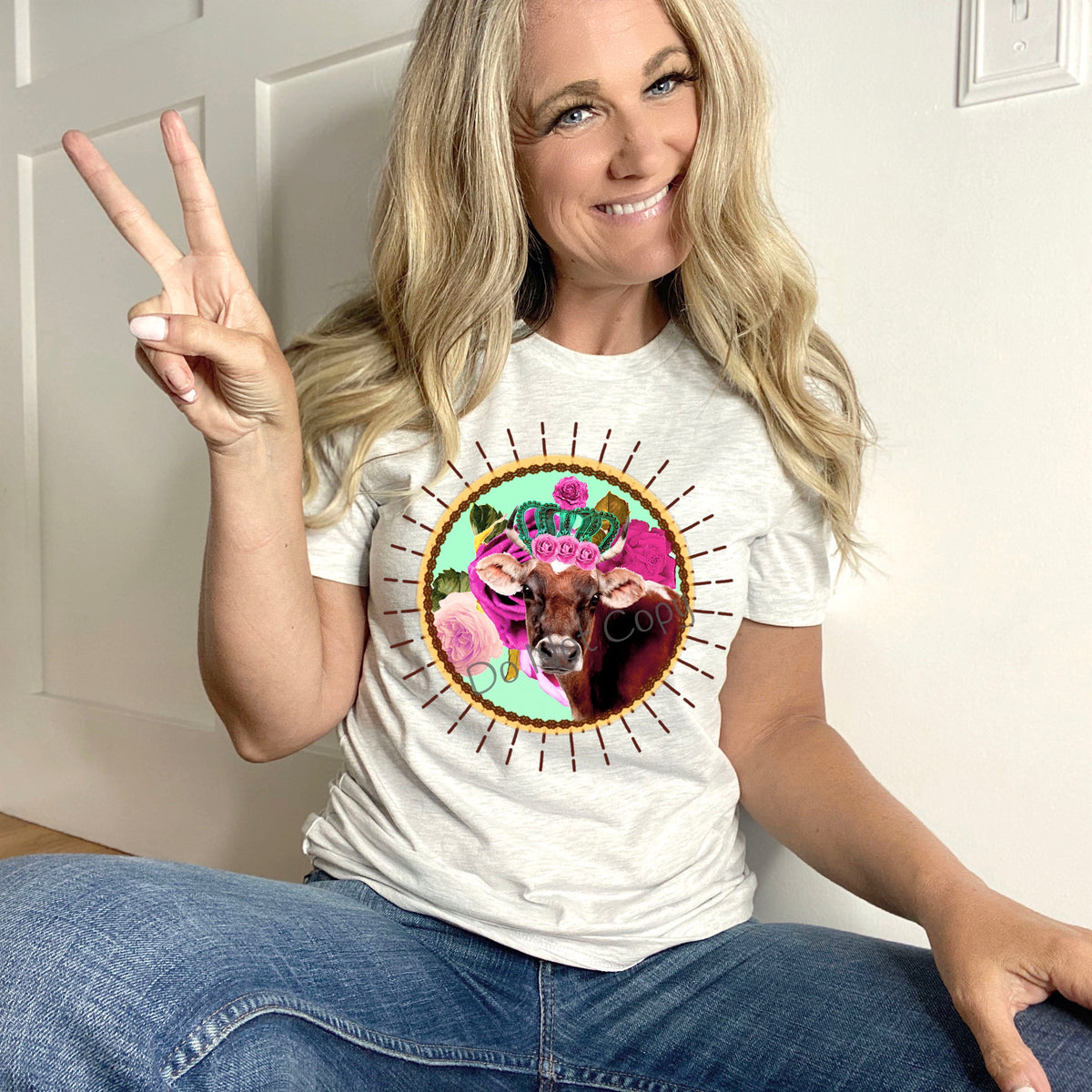 Cow circle design -DTF