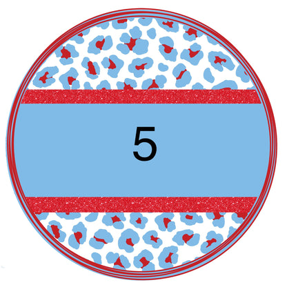 Multi colored leopard circle custom-DTF