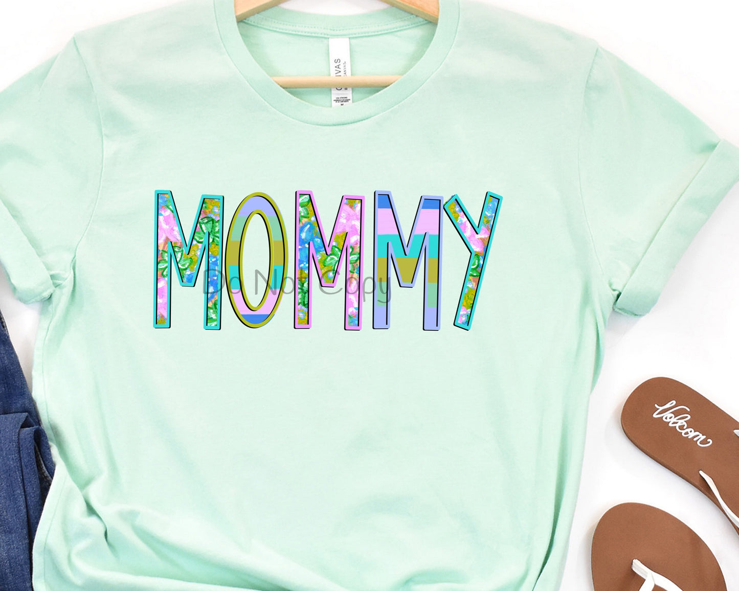 Mommy floral and stripe-DTF