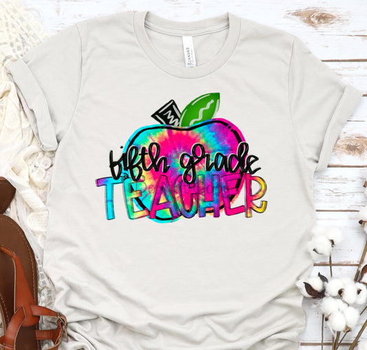 Fifth grade teacher tie dye-DTF