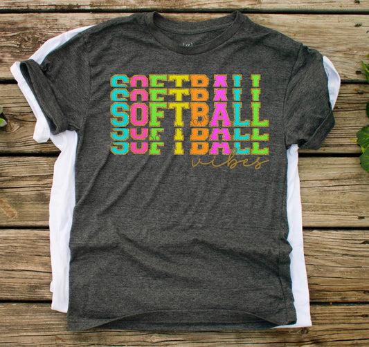 Softball bright chenille letters-DTF