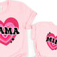 Mini written over heart-DTF