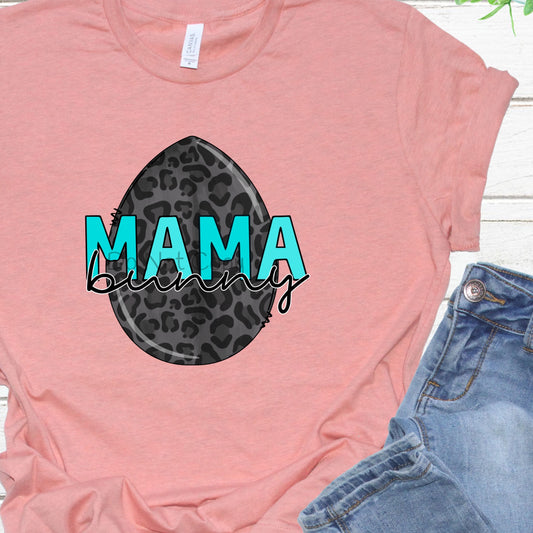 Mama bunny turquoise-DTF