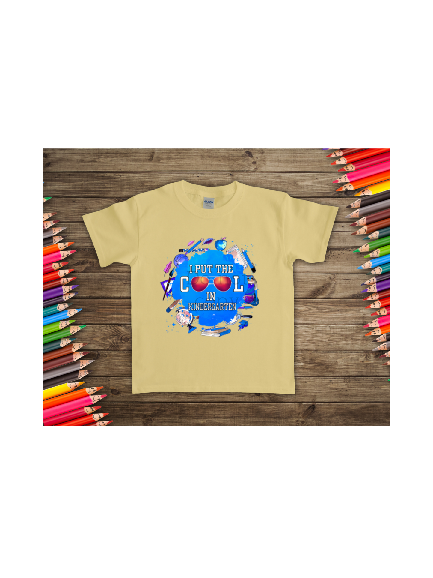 I put the cool in kindergarten blue- DTF