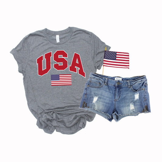 USA red with flag-DTF