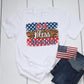 God bless America stars leopard-DTF
