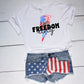 Let Freedom ring lightening bolt-DTF