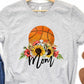 Mom basketball flowers-DTF