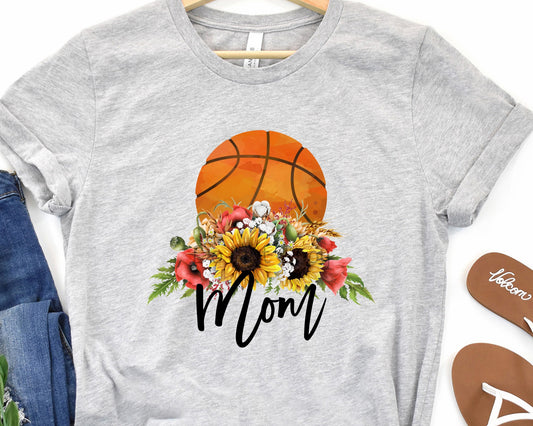 Mom basketball flowers-DTF