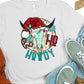 Ho Ho howdy cow skull -DTF