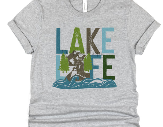 Lake life person in boat-DTF