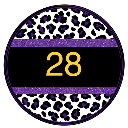 Multi colored leopard circle custom-DTF