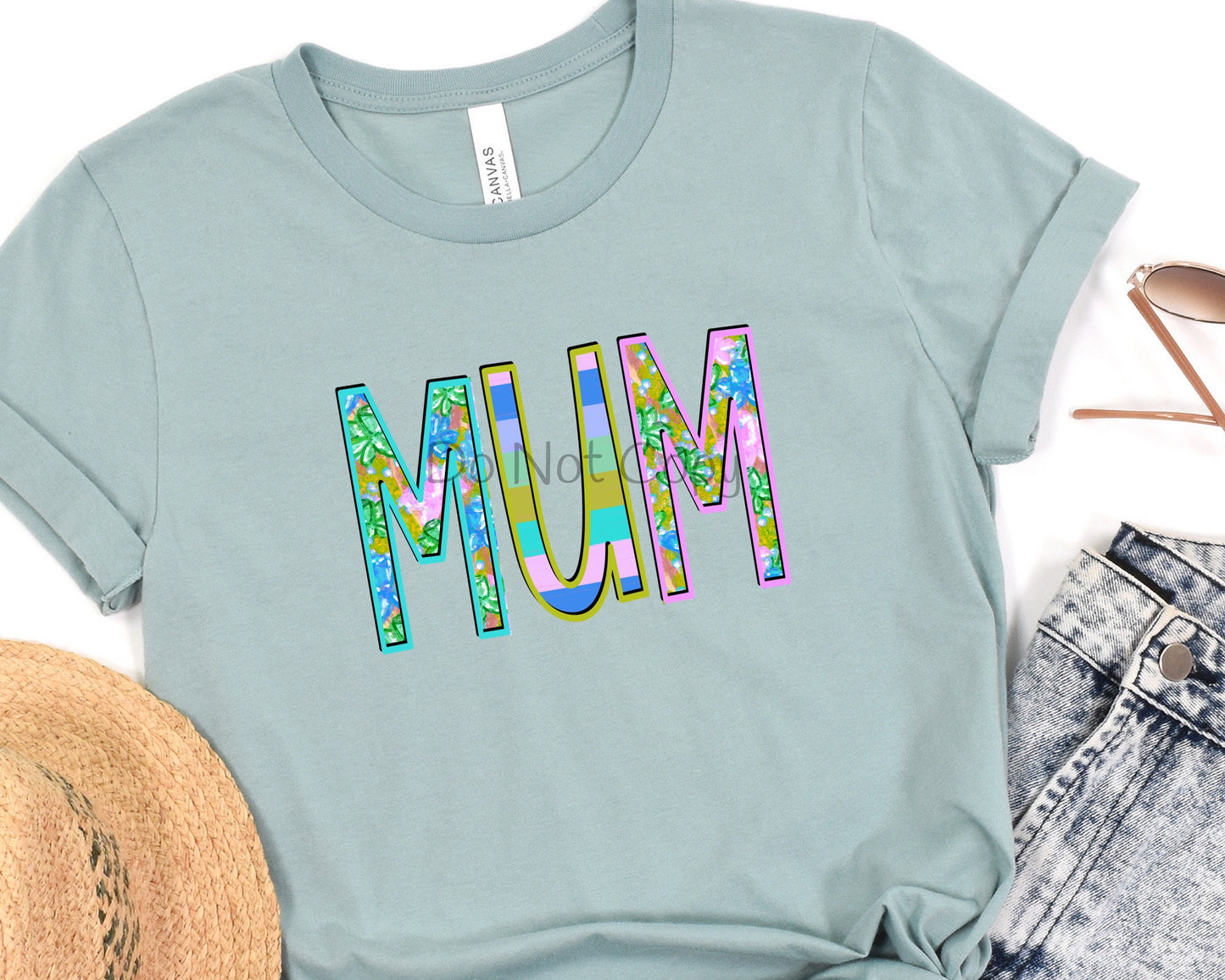 Mum floral and stripe-DTF