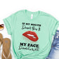 If my mouth doesn’t say it my face red lips-DTF